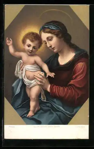 Künstler-AK Stengel & Co. Nr. 29853, Carlo Dolci: La Madonna delle Stoffe, Christus