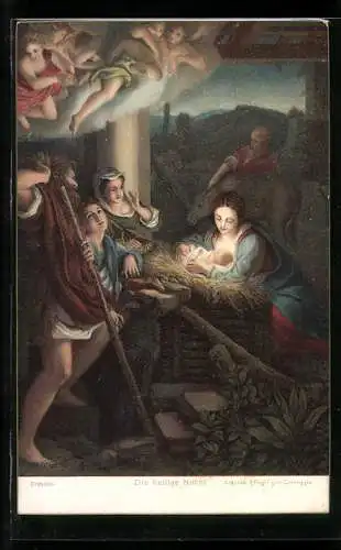 Künstler-AK Stengel & Co. Nr. 29703: die heilige Nacht, Maria mit Kind
