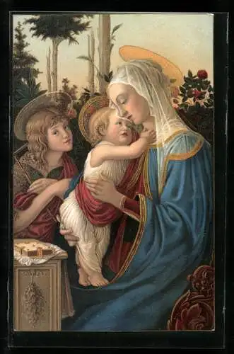 Künstler-AK Stengel & Co. Nr. 29910: Die Jungfrau mit Jesus und Johannes nach Botticelli
