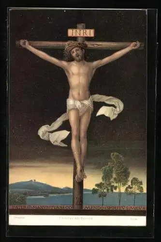 Künstler-AK Stengel & Co. Nr. 29659: Dürer: Christus am Kreuze, die Passion Christi