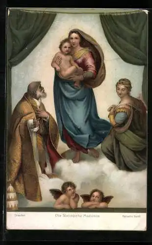 Künstler-AK Stengel & Co. Nr.: 29712, Raffaello Sanzio, Die sixtinische Madonna