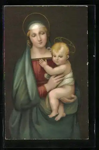 Künstler-AK Madonna gen. del Granduca