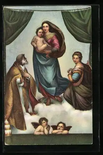 Künstler-AK Stengel & Co. Nr.: 29712, Raffaello Sanzio, Die sixtinische Madonna
