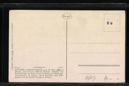 Künstler-AK Stengel & Co. Nr. 29119: Liebesrausch, Paar küsst sich, Amor