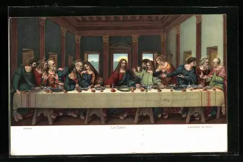 Künstler-AK Stengel & Co. Nr. 29865: la Cena, Milano, L. da Vinci