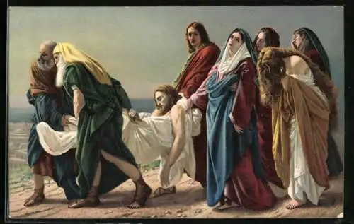Künstler-AK Stengel & Co. Nr. 29781: Cristo portato al sepolcro, Locarno, Ciseri