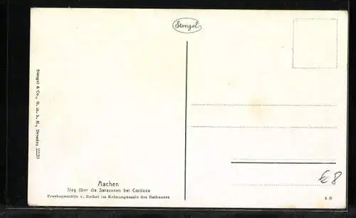 Künstler-AK Stengel & Co. Nr. 2220: Sieg über die Sarazenen bei Cordova