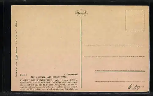 Künstler-AK Stengel & Co. Nr. 29062: Ein schwerer Schicksalsschlag