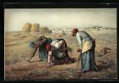 Künstler-AK Stengel & Co. Nr.: 29900, Jean Francois Millet, Heuernte