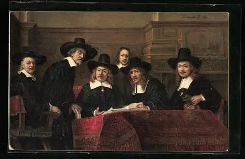 Künstler-AK Stengel & Co. Nr.29101: Die Sindici von Rembrandt
