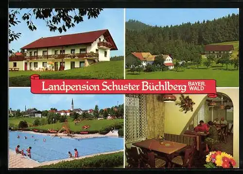 AK Büchlberg /Bayer. Wald, Landpension Eduard Schuster, Gutwiesener Strasse 31