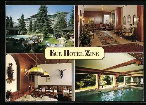 AK Bad Füssing, Kur Hotel Zink mit Schwimmbecken