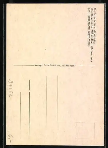 AK Wolfach /Schwarzw., Barthmann Kristallbetriebe, Dorotheenhütte, Regenhütte