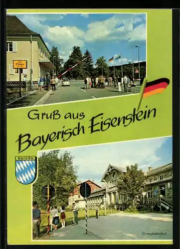 AK Bayerisch Eisenstein, Grenze, Grenzbahnhof