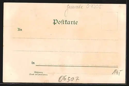 Lithographie Gernrode i. H., Gasthaus Stubenberg, Totalansicht