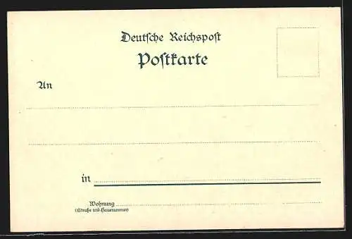 Lithographie Berlin-Köpenick, Ansicht vom Wasser bei Abendstimmung, Dampfer