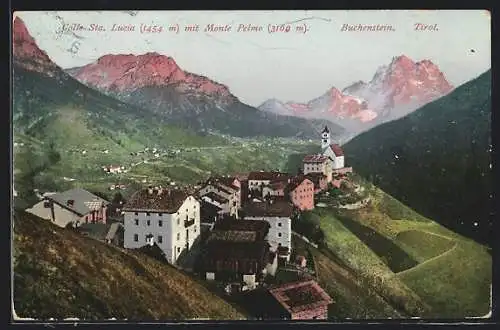 AK Buchenstein /Tirol, Colle Sta. Lucia mit Monte Pelmo