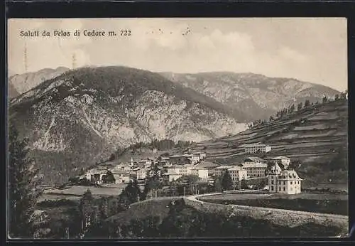 AK Pelos di Cadore, Ortsansicht am Berghang