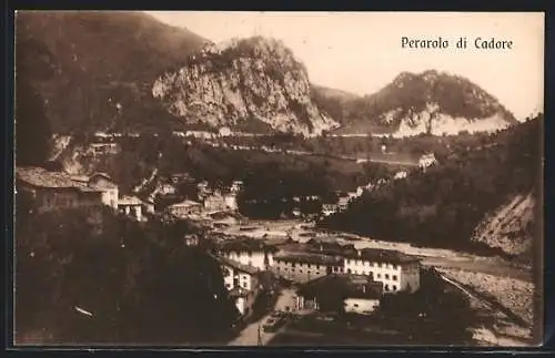 AK Perarolo di Cadore, Ortsansicht aus der Vogelschau