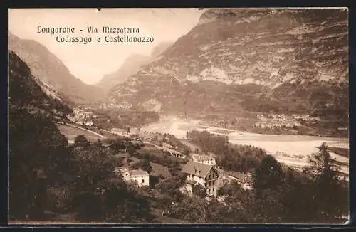 AK Longarone, Via Mezzaterra Codissaga e Castellavazzo
