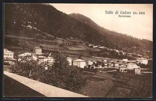 AK Valle di Cadore, Panoramablick am Bergfuss