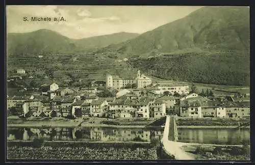 AK S. Michele a. A., Ortsansicht über den Fluss