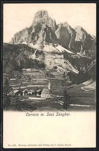 AK Corvara, Panorama mit Sass Songher