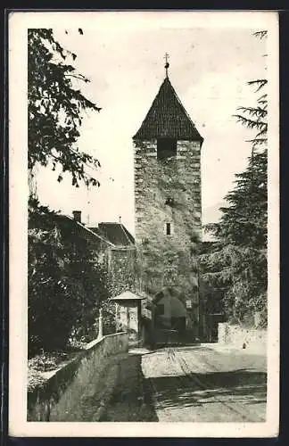 AK Meran, Strassenpartie am Passeiertor