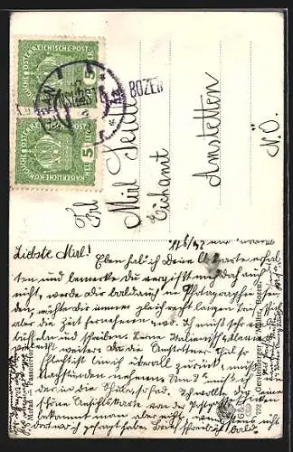 AK Meran, Strassenpartie am Passeiertor