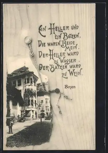 AK Bozen, Gasthaus Batzenhäusl, Trinkspruch