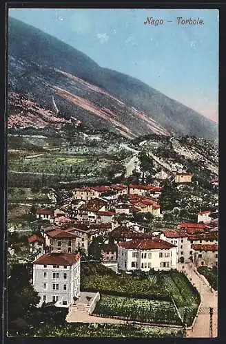 AK Nago-Torbole, Blick aus der Vogelschau auf den Ort