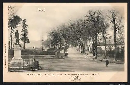 AK Lucca, Mura di Lucca, Cortina a Sinistra del Piazzale Vittorio Emanuele