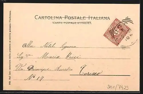 AK Lucca, Facciata del R. Istituto di San Ponziano dalla parte delle Mura