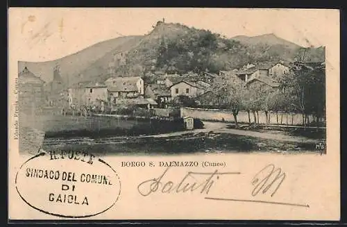 AK Borgo S. Dalmazzo /Cuneo, Panorama