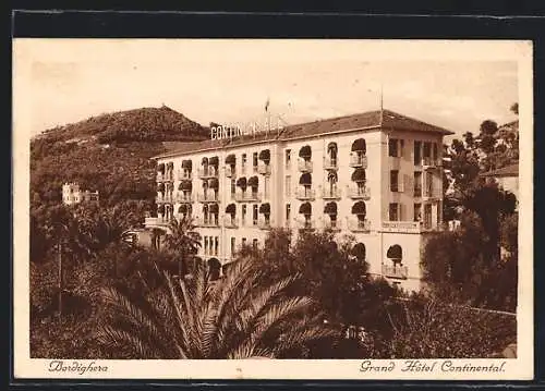 AK Bordighera, Grand Hotel Continental