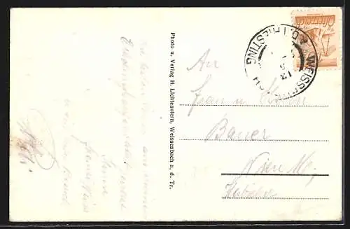 AK Weissenbach a.d. Triesting, Ansicht aus der Vogelschau