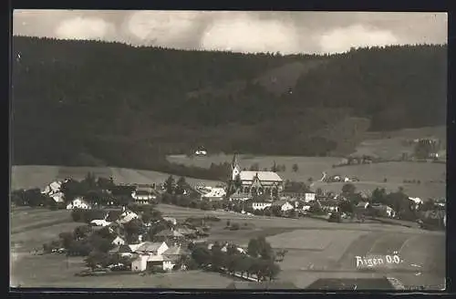 AK Aigen /O.-Oe., Ortsansicht mit der Kirche