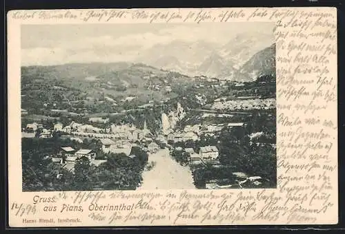 AK Pians /Oberinnthal, Ortsansicht aus der Vogelschau