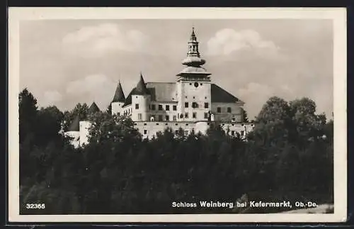 AK Kefermarkt /Ob.-Do., Blick auf Schloss Weinberg