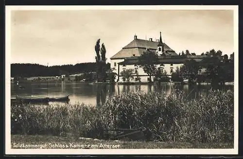 AK Kammer am Attersee, Uferpartie mit Schloss