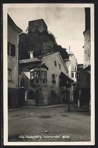 AK Rattenberg /Tirol, Café Klaus Kober im Malerwinkel