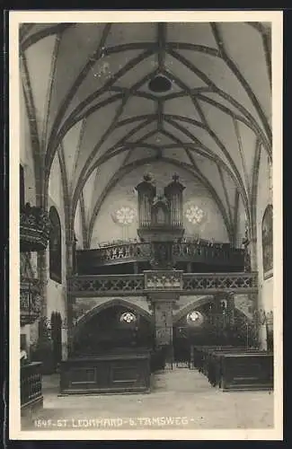 AK Tamsweg, Pfarrkirche St. Leonhard ob Tamsweg, Innenansicht