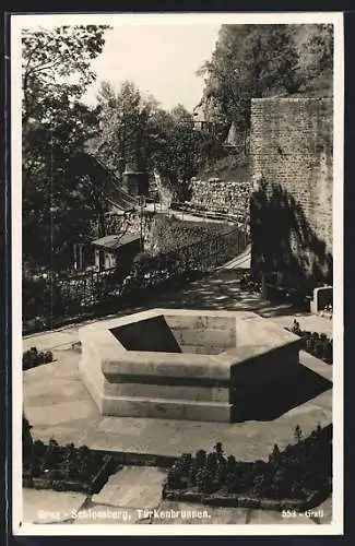 AK Graz, Schlossberg mit Türkenbrunnen