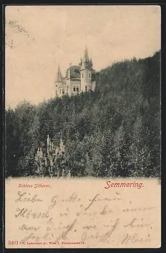 AK Semmering, Blick nach Schloss Silberer