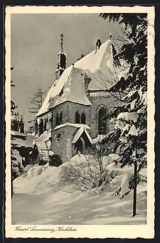 AK Semmering, Kirchlein im Schnee
