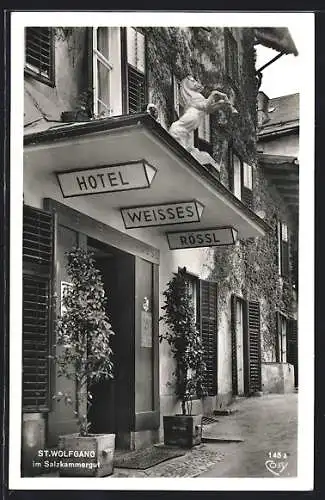 AK St. Wolfgang /Salzkammergut, Hotel Weisses Rössl