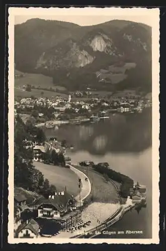 AK St. Gilgen, Lueg am Abersee mit Gasthof