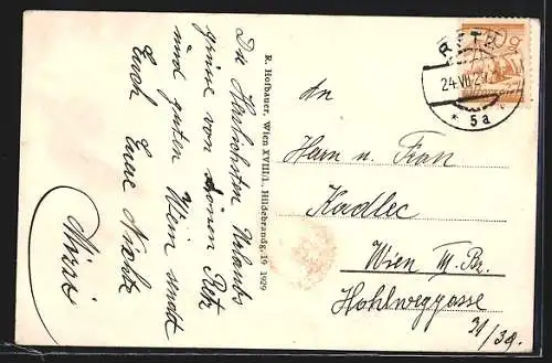 AK Retz /N.-Ö., Windmühlen, Lehr- u. Erziehungsanstalt v. armen Kinde Jesu