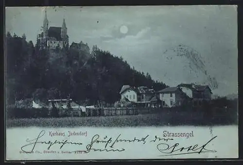 Mondschein-AK Strassengel, Kurhaus Judendorf