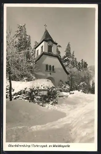 AK Oberbärenburg /Osterzgeb., Ev. Waldkapelle im Schnee